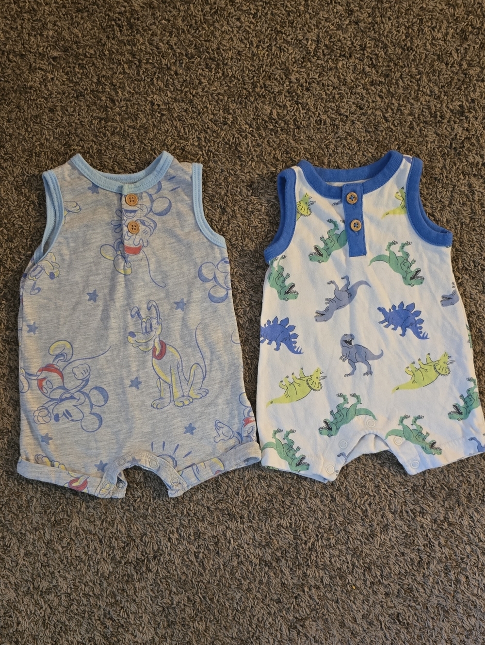 0-3M ROMPER SET Disney & Dino Print
